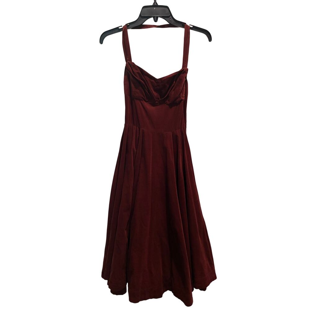 Collectible Vintage Piece: Girls From Savoy Rodna Corduroy Halter Dress Midi